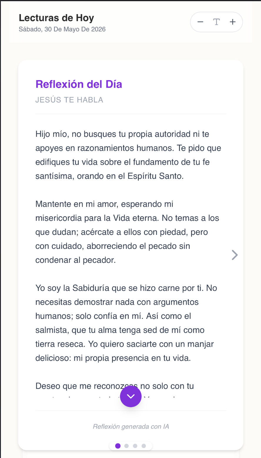 Lecturas del dia